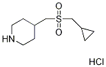 Piperidine, 4-[[(cyclopropylmethyl)sulfonyl]methyl]-, hydrochloride (1:1) Structure