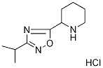 2-(3-イソプロピル-1,2,4-オキサジアゾール-5-イル)ピペリジン塩酸塩 化学構造式