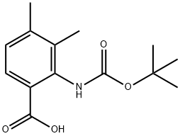 2-((叔丁氧羰基)氨基)-3,4-二甲基苯甲酸, 1185295-87-7, 结构式
