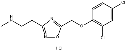 (2-{5-[(2,4-dichlorophenoxy)methyl]-1,2,4-oxadiazol-3-yl}ethyl)methylamine hydrochloride Structure