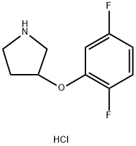 3-(2,5-二氟苯氧基)吡咯烷盐酸盐, 1185298-02-5, 结构式