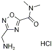 3-(アミノメチル)-N,N-ジメチル-1,2,4-オキサジアゾール-5-カルボキサミド塩酸塩 化学構造式