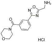 {3-[3-(モルホリン-4-イルカルボニル)フェニル]-1,2,4-オキサジアゾール-5-イル}メチルアミン塩酸塩 化学構造式