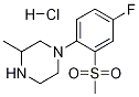 1-[4-FLUORO-2-(METHYLSULFONYL)PHENYL]-3-METHYLPIPERAZINE HYDROCHLORIDE Structure