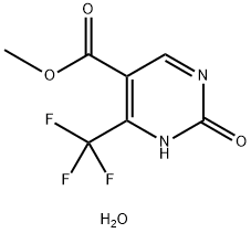 2-Hydroxy-4-(trifluoromethyl)pyrimidine-5-carboxylic acid methyl ester hydrate Structure
