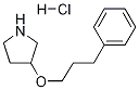 3-(3-苯基丙氧基)吡咯烷盐酸盐 结构式