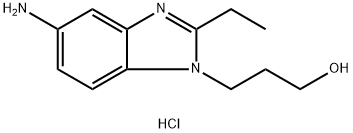 3-(5-Amino-2-ethyl-benzoimidazol-1-yl)-propan-1-ol dihydrochloride Structure