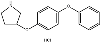 3-(4-フェノキシフェノキシ)ピロリジン塩酸塩 化学構造式