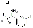 2,2,2-トリフルオロ-1-(3-フルオロフェニル)エタンアミン塩酸塩 化学構造式