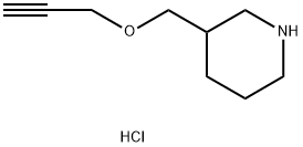 3-[(2-PROPYNYLOXY)METHYL]PIPERIDINE HYDROCHLORIDE Structure