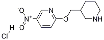 5-Nitro-2-(3-piperidinylmethoxy)pyridinehydrochloride 化学構造式