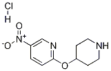 5-Nitro-2-(4-piperidinyloxy)pyridine hydrochloride Structure