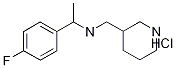 N-[1-(4-氟苯基)乙基]-3-哌啶甲胺盐酸盐, 1185310-07-9, 结构式