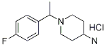 1-[1-(4-Fluoro-phenyl)-ethyl]-piperidin-4-ylaMine hydrochloride, 98+% C13H20Cl2FN2, MW: 258.77 Struktur