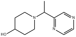 1-(1-(pyrazin-2-yl)ethyl)piperidin-4-ol, 98+% C11H17N3O, MW: 207.27 Structure