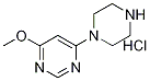 4-甲氧基-6-(1-哌嗪基)嘧啶盐酸盐, 1185313-57-8, 结构式