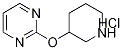 2-(Piperidin-3-yloxy)-pyriMidine hydrochloride, 98+% C9H14ClN3O, MW: 215.68 Struktur