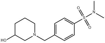 4-[(3-羟基-1-哌啶基)甲基]-N,N-二甲基苯磺酰胺,1185320-06-2,结构式