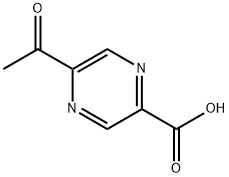 5-乙酰基-2-吡嗪羧酸, 118543-96-7, 结构式