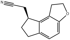 (S)-2-(2,6,7,8-tetrahydro-1H-indeno[5,4-b]furan-8-yl)acetonitrile Struktur
