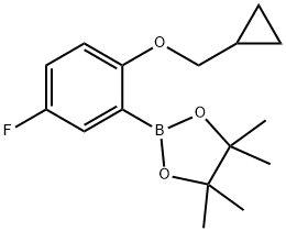 2-CyclopropylMethoxy-5-fluorophenylboronic acid pinacol ester Struktur