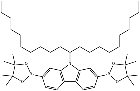 9-(EICOSAN-11-YL)-2,7-BIS(4,4,5,5-TETRAMETHYL-1,3,2-DIOXABOROLAN-2-YL)-9H-CARBAZOLE Struktur