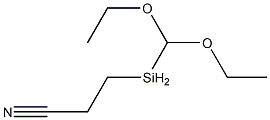 3-[ジエトキシ(メチル)シリル]プロパンニトリル 化学構造式