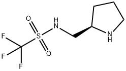 (R)-1,1,1-トリフルオロ-N-(ピロリジン-2-イルメチル)メタンスルホンアミド 化学構造式