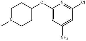 2-氯-6-((1-甲基哌啶-4-基)氧基)吡啶-4-胺, 1186112-09-3, 结构式