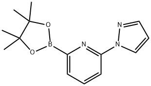 2-(1H-吡唑-1-基)-6-(4,4,5,5-四甲基-1,3,2-二噁硼烷-2-基)吡啶, 1186115-51-4, 结构式