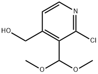 (2-クロロ-3-(ジメトキシメチル)ピリジン-4-イル)メタノール 化学構造式