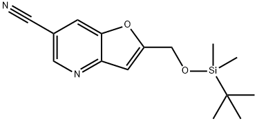 2-((tert-Butyldimethylsilyloxy)methyl)-furo[3,2-b]pyridine-6-carbonitrile Struktur