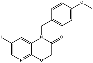 7-Iodo-1-(4-methoxybenzyl)-1H-pyrido-[2,3-b][1,4]oxazin-2(3H)-one Structure