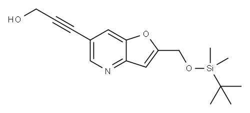 3-(2-((tert-Butyldimethylsilyloxy)methyl)-furo[3,2-b]pyridin-6-yl)prop-2-yn-1-ol|3-(2-(((叔丁基二甲基甲硅烷基)氧基)甲基)呋喃[3,2-B]吡啶-6-基)丙-2-炔-1-醇