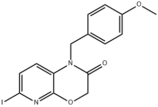 6-Iodo-1-(4-methoxybenzyl)-1H-pyrido-[2,3-b][1,4]oxazin-2(3H)-one Structure
