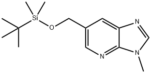 6-(((叔丁基二甲基甲硅烷基)氧基)甲基)-3-甲基-3H-咪唑并[4,5-B]吡啶, 1186311-15-8, 结构式