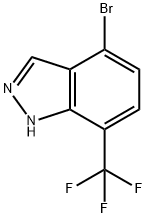 4-溴-7-三氟甲基吲唑,1186334-79-1,结构式