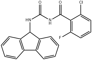 2-氯-N-[(9H-芴-9-氨基)羰基]-6-氟苯甲酰胺,1186372-20-2,结构式