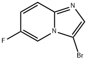 3-ブロモ-6-フルオロイミダゾ[1,2-A]ピリジン 化学構造式
