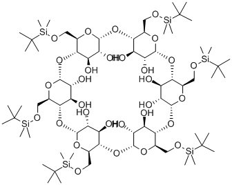 苯丙锡-6-(二甲基-叔-丁基甲硅烷基)-Α-环糊精 结构式