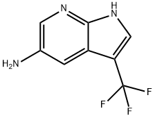 5-アミノ-3-(トリフルオロメチル)-7-アザインドール 化学構造式