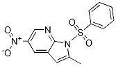 1H-Pyrrolo[2,3-b]pyridine, 2-Methyl-5-nitro-1-(phenylsulfonyl)-, 1186501-88-1, 结构式