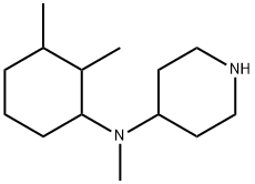 N-(2,3-ジメチルシクロヘキシル)-N-メチルピペリジン-4-アミン 化学構造式