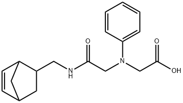 [{2-[(bicyclo[2.2.1]hept-5-en-2-ylmethyl)amino]-2-oxoethyl}(phenyl)amino]acetic acid Structure