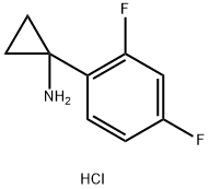 1-(2,4-Difluorophenyl)cyclopropylamine Hydrochloride Struktur