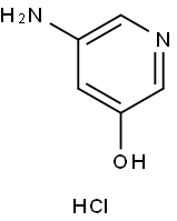 3-アミノ-5-ヒドロキシピリジン二塩酸塩 化学構造式