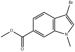 1-甲基-3-溴吲哚-6-甲酸甲酯, 1186663-45-5, 结构式