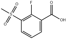 2-フルオロ-3-(メチルスルホニル)安息香酸 化学構造式