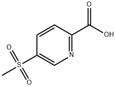 5-(メチルスルホニル)-2-ピリジンカルボン酸 化学構造式