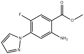 Methyl 2-AMino-5-fluoro-4-(1-pyrazolyl)benzoate Structure